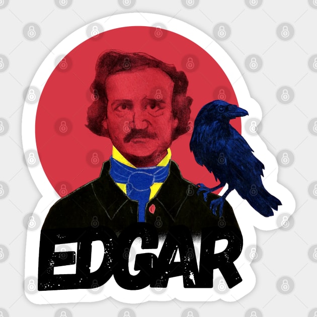 Edgar Sticker by seancarolan